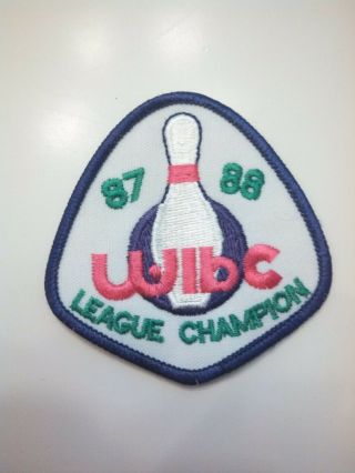 Vintage Wibc Bowling League Champion 1987 - 1988 Patch