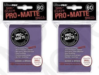 120 Ultra Pro Pro - Matte Small Mini Deck Protector Card Game Sleeves 84269 Purple