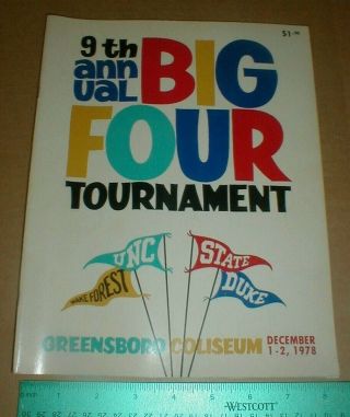 1978 Acc Final Big Four Wake Forest Unc Nc State Duke 1978 Basketball Program