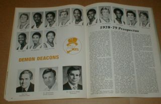 1978 ACC Final Big Four Wake Forest UNC NC State Duke 1978 Basketball Program 5