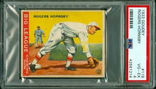 1933 Goudey Baseball 119 Rogers Hornsby Psa 4 Hof