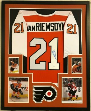 Framed Philadelphia Flyers James Van Riemsdyk Autographed Signed Jersey Jsa