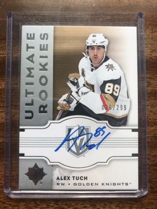 2017 - 18 Ud Ultimate Rookies Alex Tuch Autograph Sp /299 Golden Knights Rc Auto