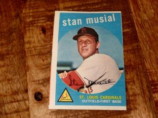 1959 Topps Baseball 150 Stan Musial Cardinals Hof No Creases Brite Color Oc L@@k