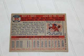 1957 Topps Mickey Mantle NY Yankees 95 PSA 4 or 5 Awesome 2