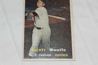 1957 Topps Mickey Mantle NY Yankees 95 PSA 4 or 5 Awesome 4
