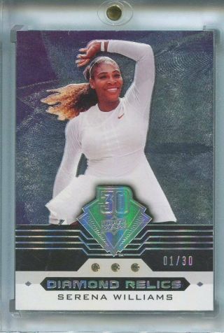 2018 - 19 Upper Deck 30th Anniversary Diamond Relics Serena Williams 1/30 (sec101)