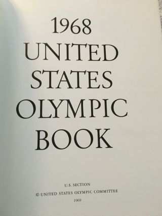 Official 1968 United States Olympic Book - Mexico City Olympics Games HARDCOVER 3