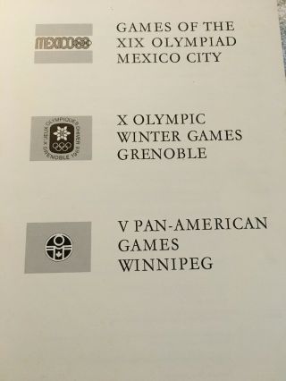 Official 1968 United States Olympic Book - Mexico City Olympics Games HARDCOVER 5