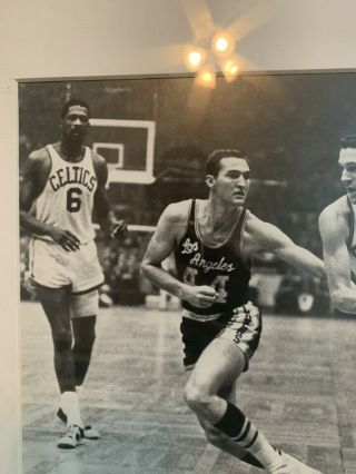 Vintage 1994 Boston Celtics John Havlicek Jerry West Photo Print Poster Frame 3