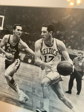 Vintage 1994 Boston Celtics John Havlicek Jerry West Photo Print Poster Frame 4
