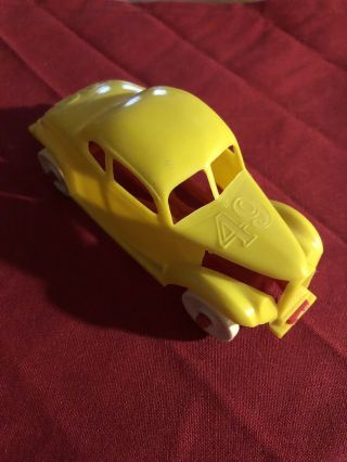 Vintage 1960’s Flemington Speedway Plastic Stock Car Souvenir Yellow Co