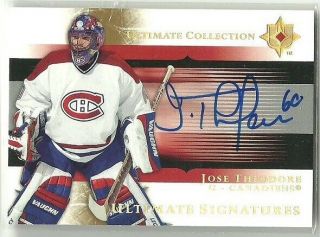 2005 - 06 Ultimate Signatures Jose Theodore Montreal Canadiens Habs Auto
