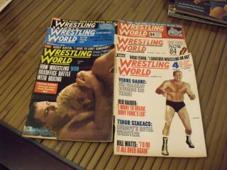 6 Vintage " Wrestling World " Magazines From 1960 