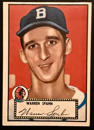 Warren Spahn Hof Boston Braves 1952 Topps 33 — Ungraded —