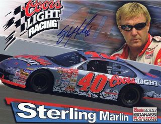 Sterling Marlin Autographed Signed 8x10 Photo - W/coa Nascar Racing Coors Light