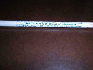 Vintage 1969 Kansas City Royals 1st Year Baseball Pencil With Schedule