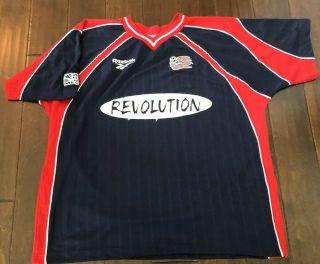 Vintage Reebok Mls England Revolution Soccer Jersey Mens/adult Xl