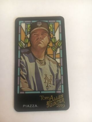 2019 Topps Allen & Ginter Mike Piazza Mini Stained Glass Parallel Card Sp /25