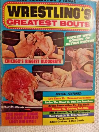 3 Ben Strong Wrestling Magazines 1975 Andre The Giant 3