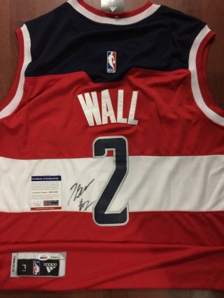 John Wall Signed Autographed Custom Washington Wizards Jersey Psa Authenticated