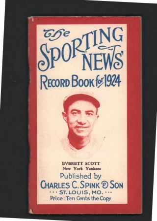 1924 Sporting News Record Book (horton Reprint)