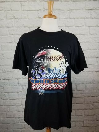 Vintage York Yankees 1998 World Series Champions T - Shirt - Men 