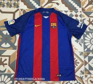 Barcelona 2016 2017 Home Football Soccer Shirt Jersey Camiseta Nike Men Xl