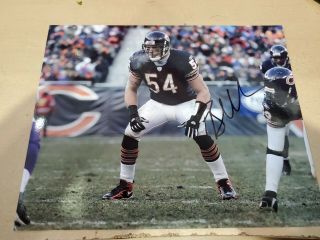 Brian Urlacher Signed Autographed 8x10 Photo Chicago Bears.