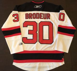 Martin Brodeur 2007 - 2014 Jersey Devils Reebok White NHL Hockey Jersey Sz S 5