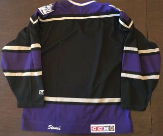 1999 - 2002 Los Angeles Kings CCM Black Purple Crown NHL Hockey Jersey Sz M 6