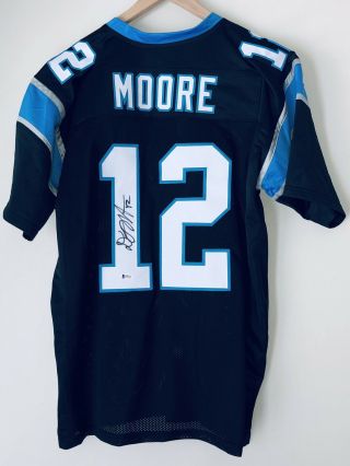 D.  J.  Moore Signed Carolina Panthers Autographed Custom Football Jersey Bas