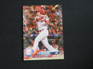 2018 Topps Rhys Hoskins Rc Rookie Memorial Day Camo Parallel 04/25
