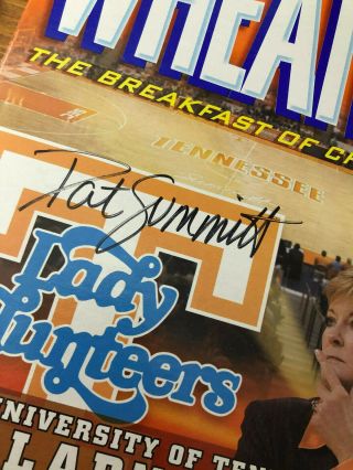 Pat Summitt Signed Wheaties Cereal Box University of Tennessee Lady Vols 2