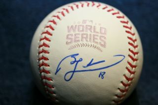 Ben Zobrist Autographed Signed 2016 World Series Baseball Chicago Cubs Ws Mvp
