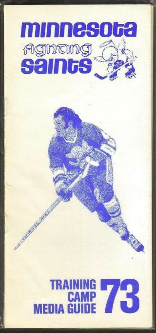 1973 - 74 Fighting Saints World Hockey Association Wha Training Camp Media Guide