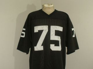 Mens Mitchell & Ness Oakland RAIDERS HOWIE LONG 75 SEWN NFL Football Jersey 56 2