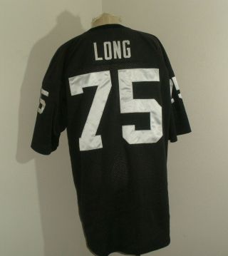 Mens Mitchell & Ness Oakland RAIDERS HOWIE LONG 75 SEWN NFL Football Jersey 56 6
