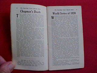 Vintage 1921 Baseball The Sporting News Record Book By J.  G.  Taylor Spink