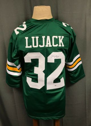 Johnny Lujack 32 Signed Notre Dame Jersey Autographed Sz Xl Beckett Bas