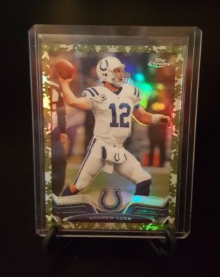 Andrew Luck 2013 Topps Chrome Camo Refractor /499.  Colts