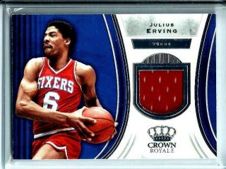 2018 - 19 Panini Crown Royale Julius Erving Game Worn Jersey Patch J - Je 76ers