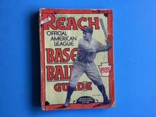 1935 Reach Official American League Baseball Guide (lou Gehrig Cover)