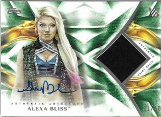 2019 Topps Wwe Undisputed Alexa Bliss Auto Relic Green Parallel 31/50