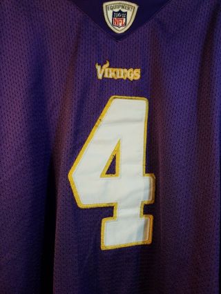 Reebok On Field Favre 4 Minnesota Vikings Sewn Jersey Size 60 2