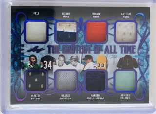 2019 Leaf In The Game Sports 8x Relic /20 Pele Payton Ashe Ryan Hull Palmer