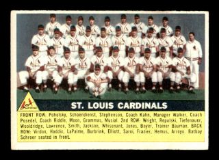 1956 Topps 134 St.  Louis Cardinals Tc Ex X1364852
