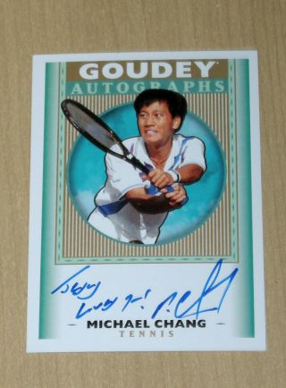 2019 Ud Goodwin Champions Autograph Auto Goudey Michael Chang
