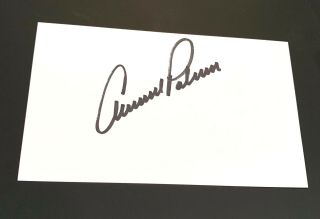 Arnold Palmer Pga Legend Signed Autograph 3x5 Index Card U.  S.  Open Champion