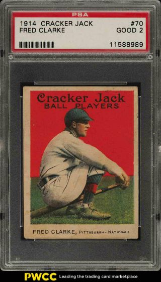 1914 Cracker Jack Fred Clarke 70 Psa 2 Gd (pwcc)